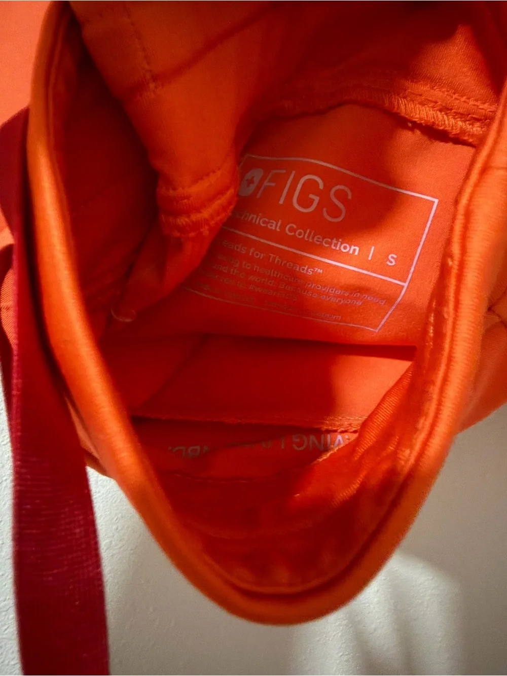 Figs Orange Notch-Neck Top & Bottom - Picture 3 of 3